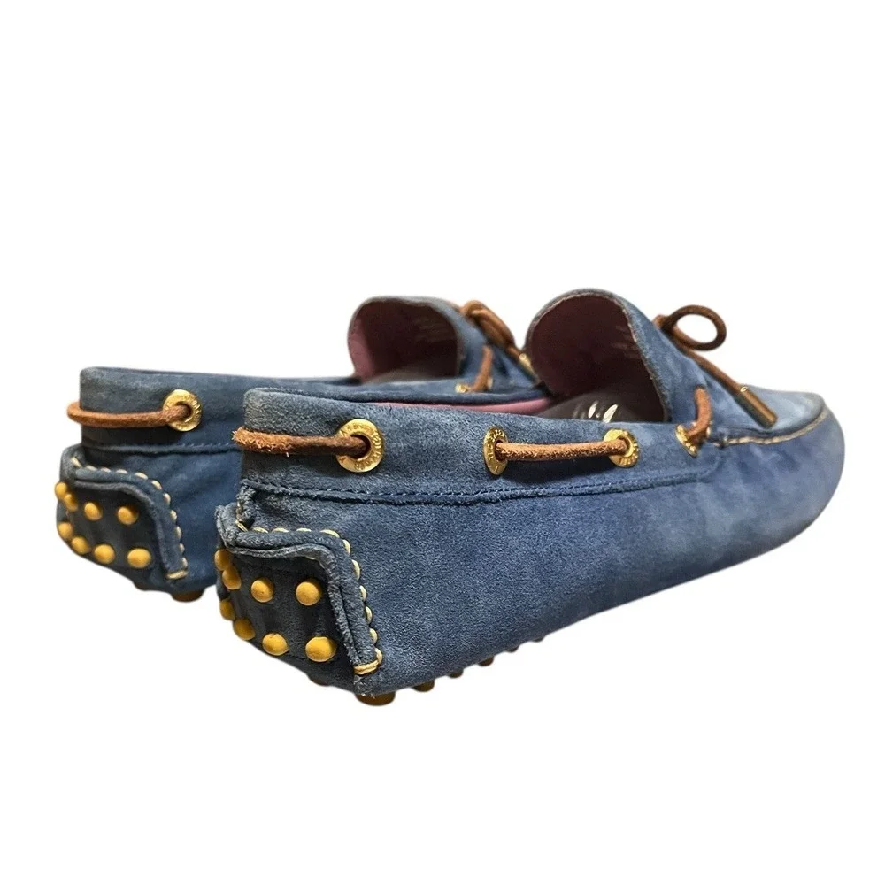 TED BAKER London Mens Blue Driving Moccasin Suede Shoes SUPER CLEAN‎ EU 42 /US 9